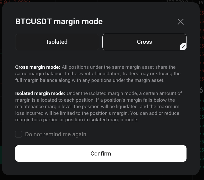 Настройки плеча и маржи на Bitget